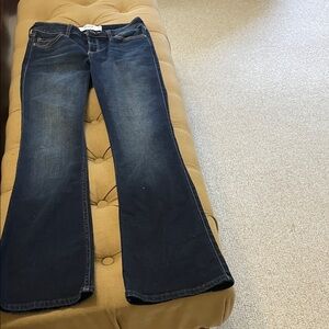 Hollister Dark Indigo Flared Wide-Leg Jeans